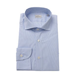 Elegante camicia da colletto francese a blu chiaro