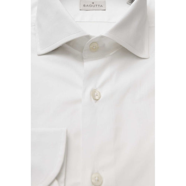 Chemise en coton slim blanc élégant