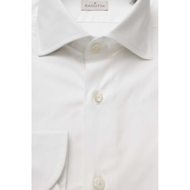 White Cotton Men Shirt