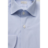 Elegante camicia da colletto francese a blu chiaro