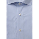 Elegante camicia da colletto francese a blu chiaro