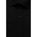 Sleek Black Slim Fit Fit French Camish