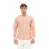 Chemise de mélange en coton orange élégant