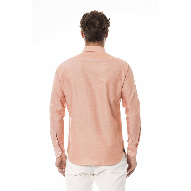 Chemise de mélange en coton orange élégant