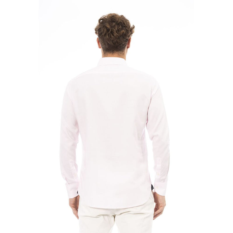 Shirt rose mélange de coton élégant