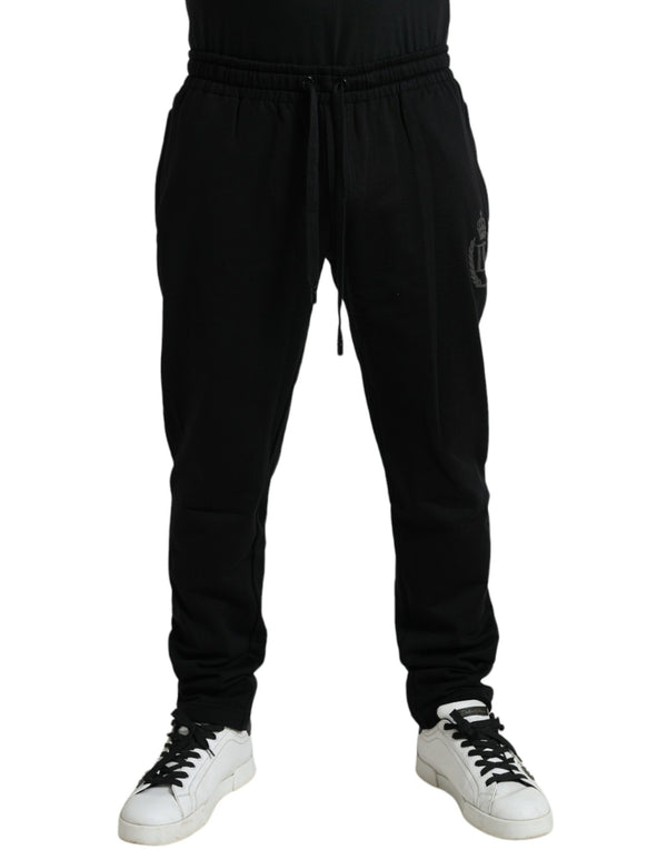 Eleganti pantaloni da jogger di cotone nero