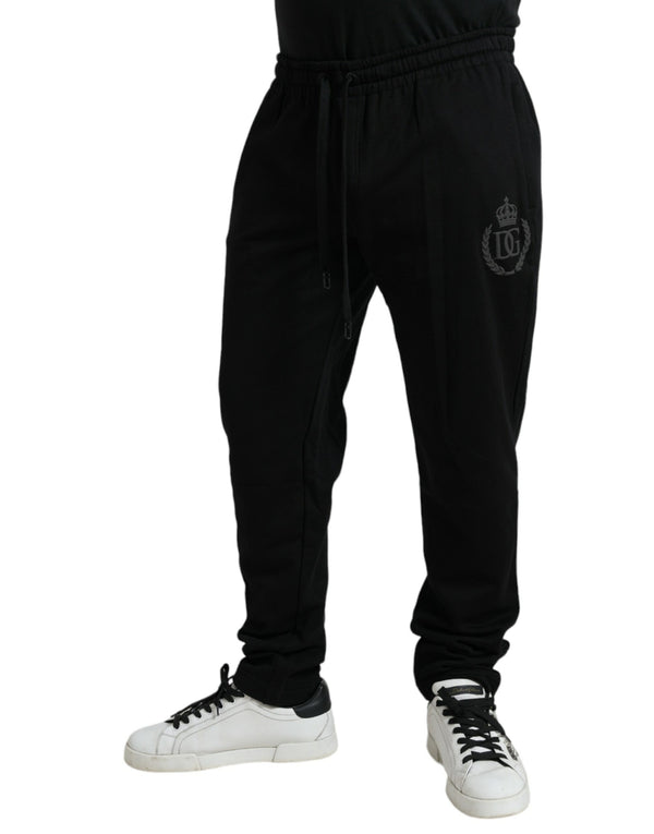 Eleganti pantaloni da jogger di cotone nero