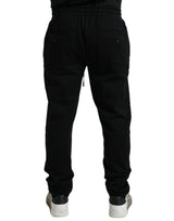 Eleganti pantaloni da jogger di cotone nero