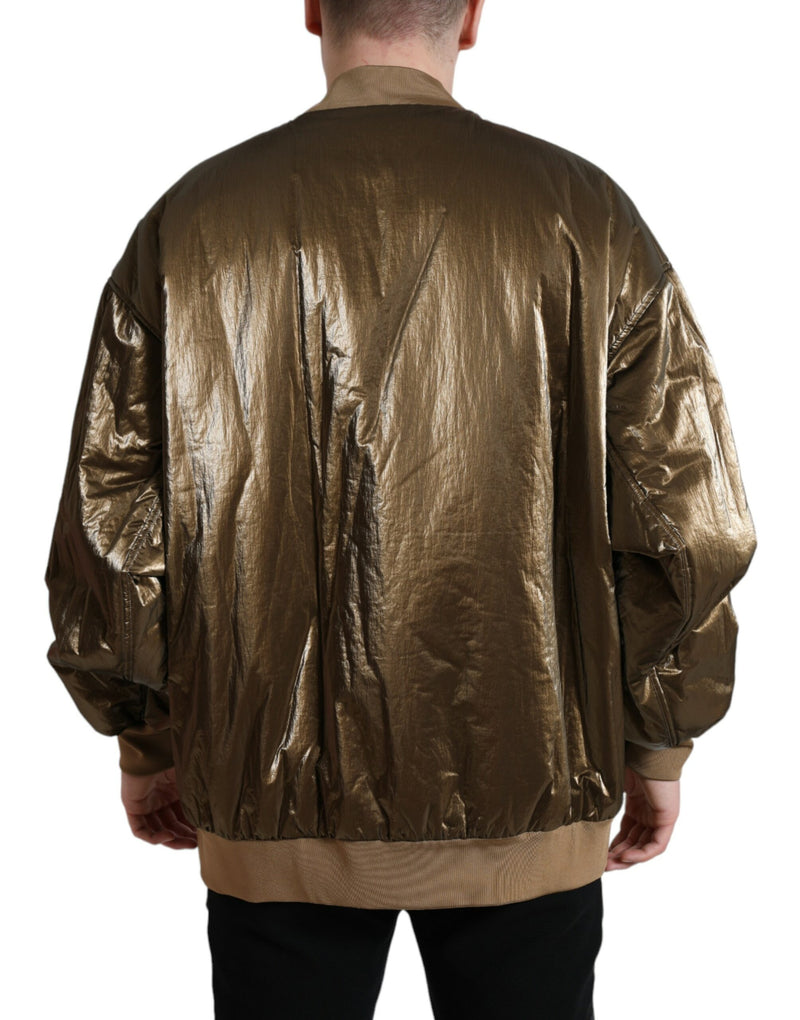 Elegante Bronze -Bomberjacke