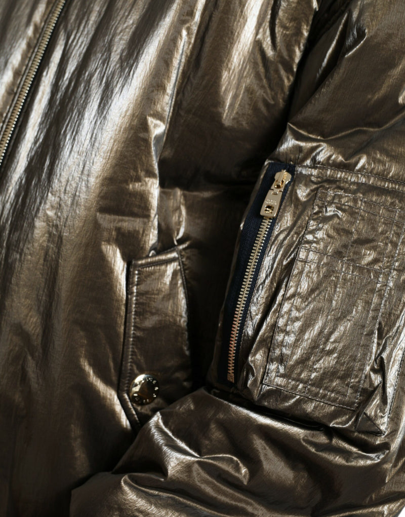 Elegante Bronze -Bomberjacke