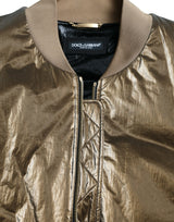 Elegante Bronze -Bomberjacke