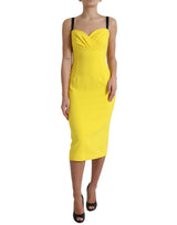 Sunshine elegante vestido midi sin mangas sin mangas