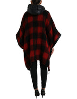 Elegante Buffalo -Check -Poncho -Jacke