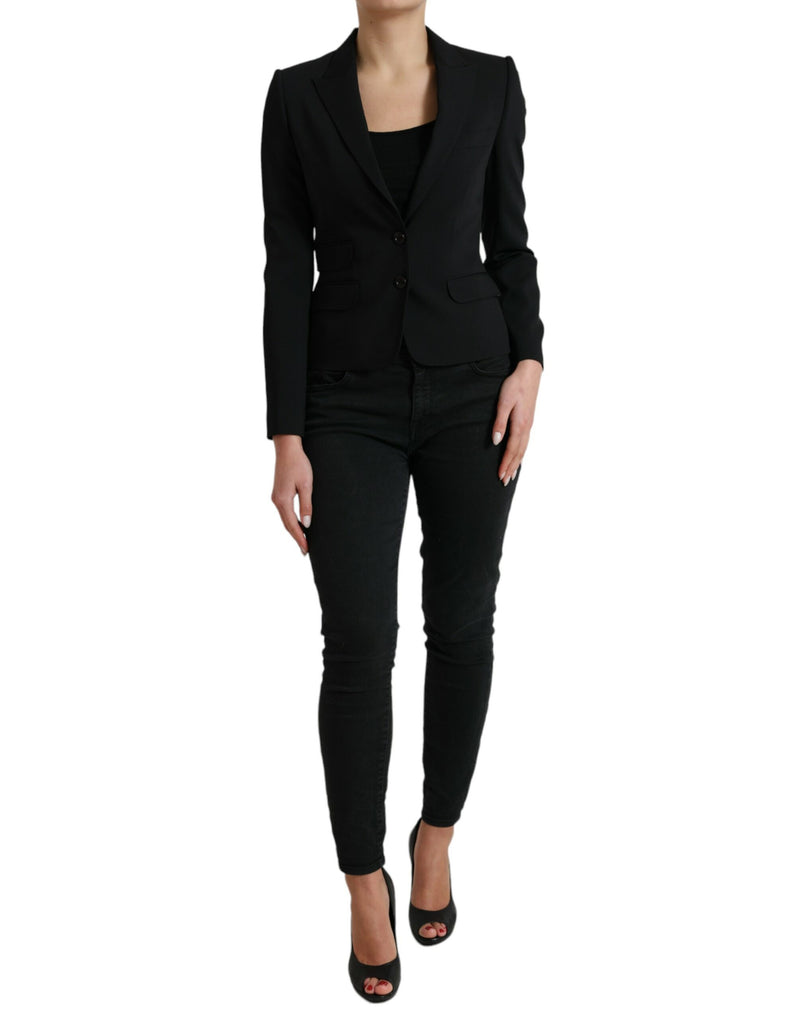 Chic Woll Blend Peak Revers Blazer