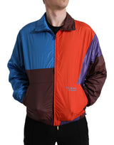 Multicolor -Techno -Stoffwindbrecherjacke