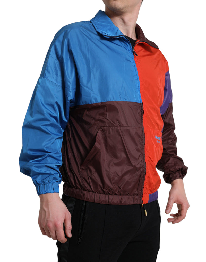 Veste de brise-vent de tissu techno multicolore