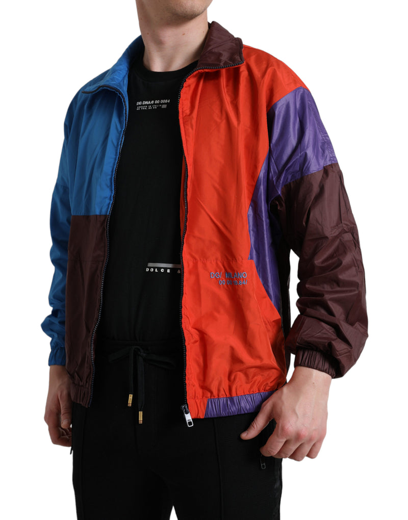 Veste de brise-vent de tissu techno multicolore