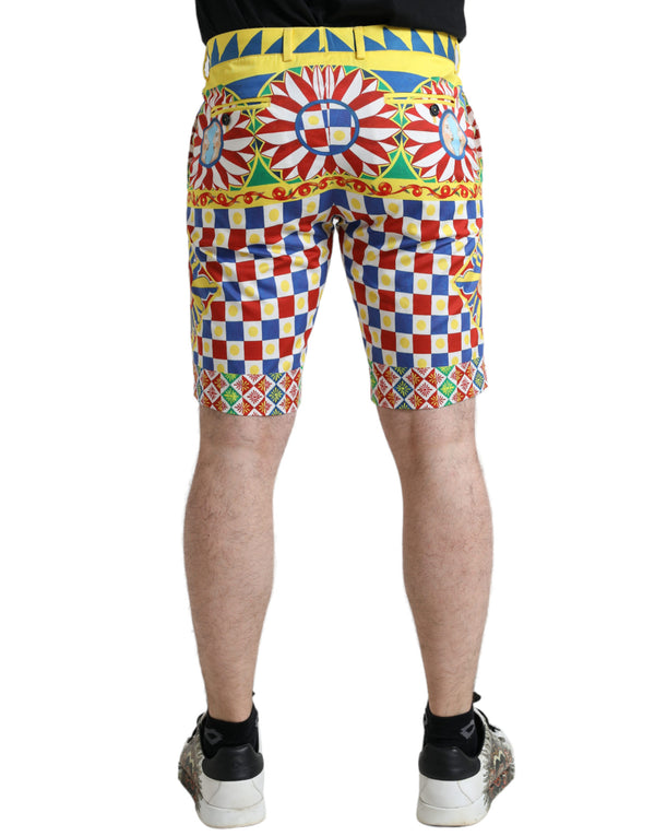 Pantalones cortos de bermudas con estampado multicolor