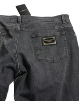 Elegante schlanke Passform zerlumpte Jeans -Jeans