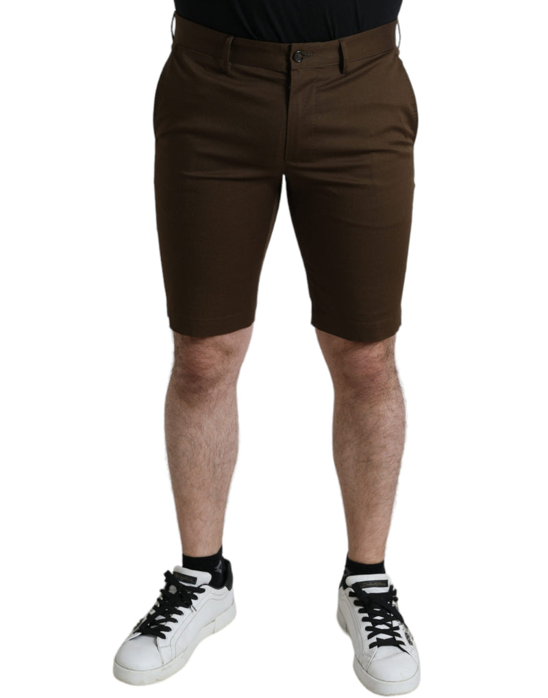 Chic Brown Bermuda Shorts mit Logo -Details