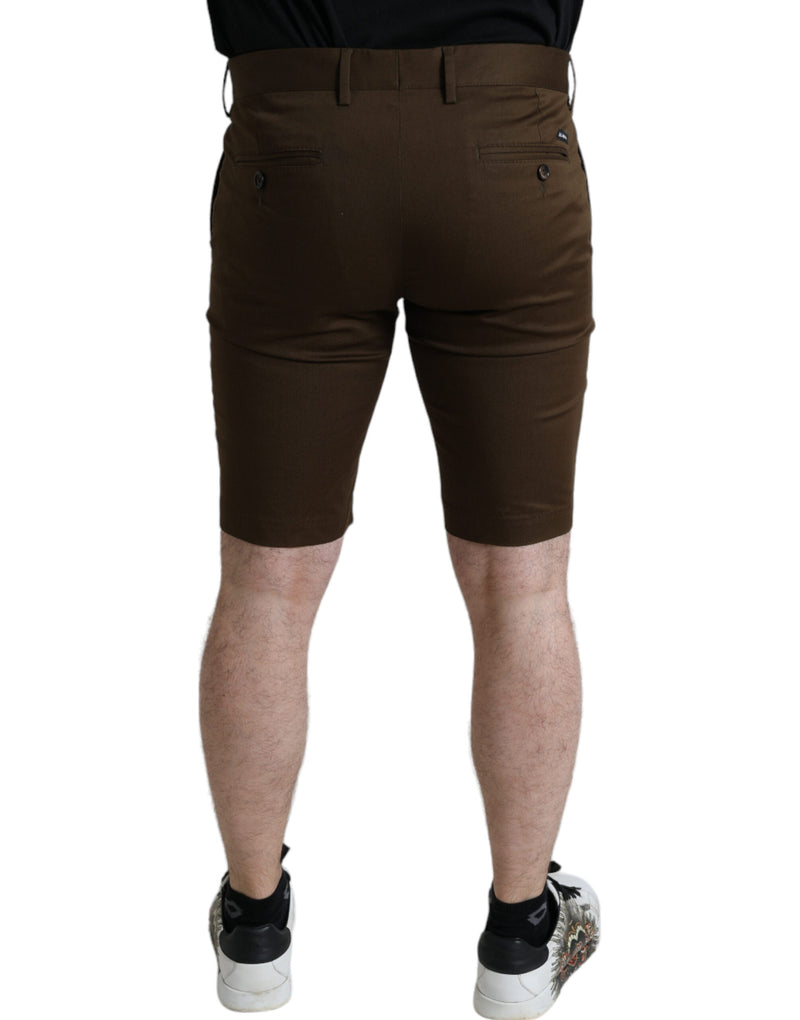 Chic Brown Bermuda Shorts mit Logo -Details