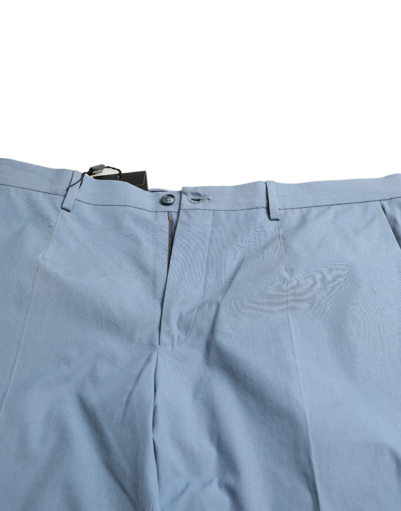 Himmelblaue Baumwoll -Bermuda -Shorts