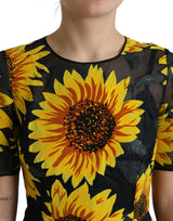 Sommerliche Sonnenblume A-Line Midi Kleid