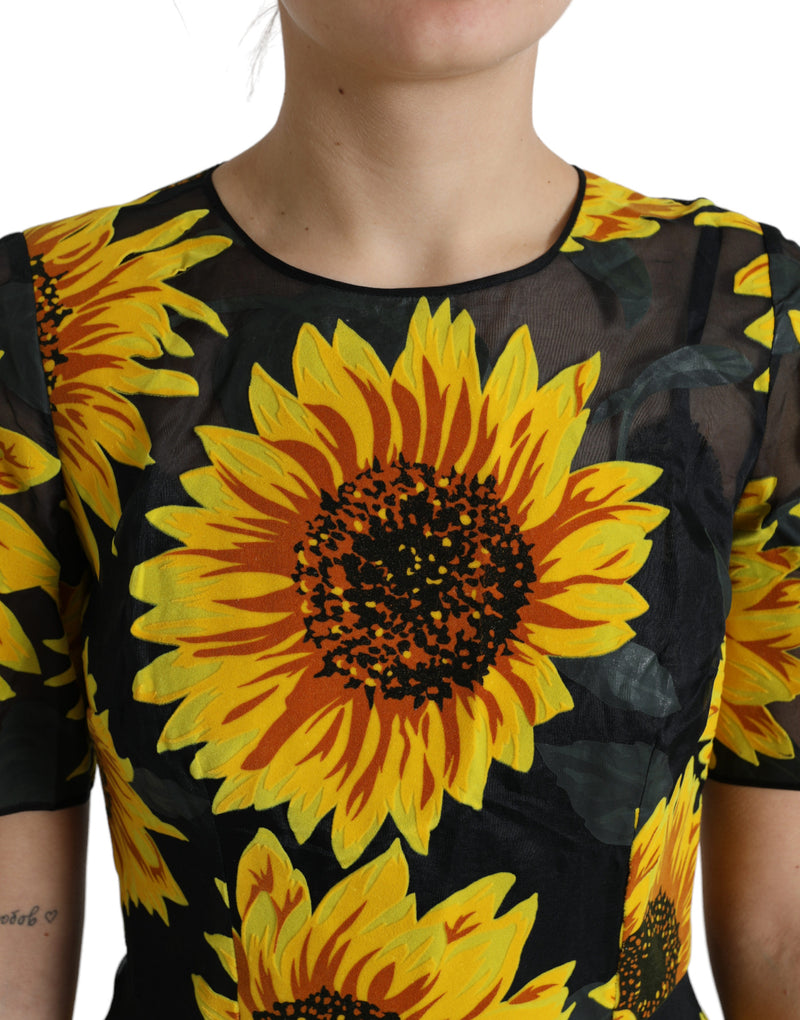 Robe MIDI A-Line Summery Sunflower