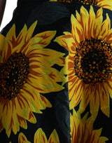 Summery Sunflower A-Line Midi Midi