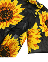 Summery Sunflower A-Line Midi Midi