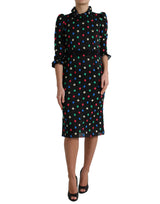 Robe midi à pois