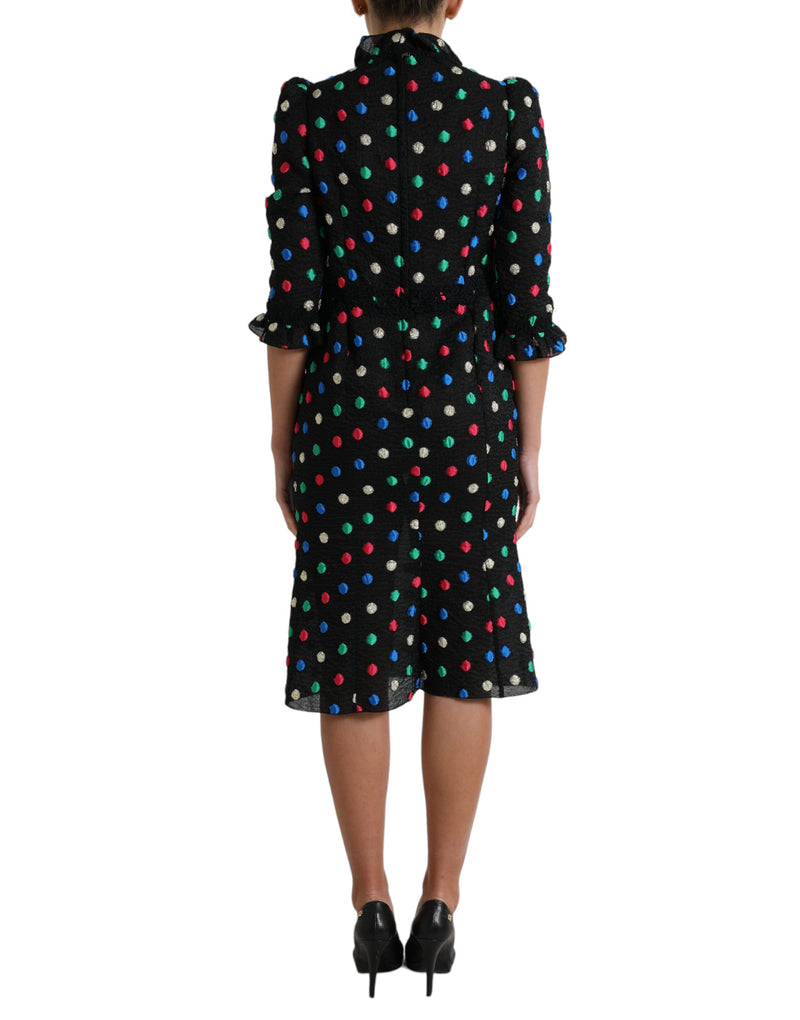 Robe midi à pois