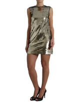 Eleganer Silber -Pailletten -Mini -Kleid