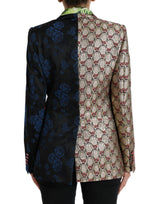 Eleganter mehrfarbiger Patchworkblazer