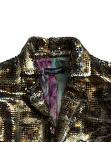 Veste courte à paillettes multicolores