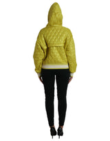 Veste à capuche jaune rayonnante