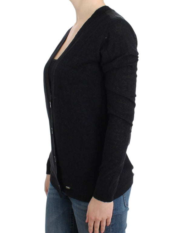 Elegant Deep V-Ausschnitt Leichtes Strickjacken