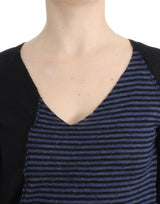 Chic Striped V-Neck Wool Blend πουλόβερ