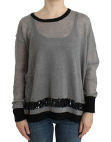 Pull en tricot embelli asymétrique chic