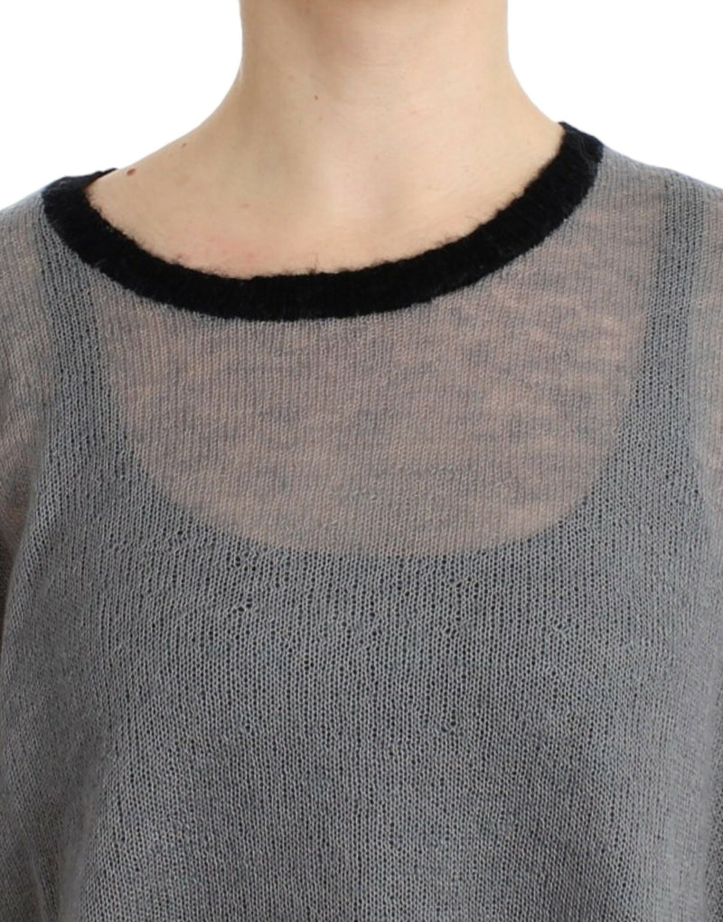 Pull en tricot embelli asymétrique chic