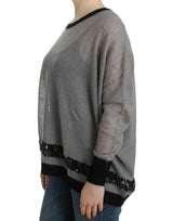 Maglione in maglia abbellito asimmetrico chic