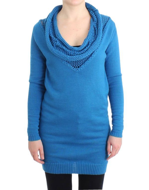 Maglione accogliente per maglia blu.