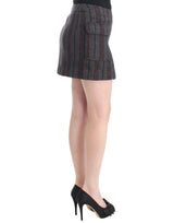 Chic Wool Blend Mini Skirt in Gray