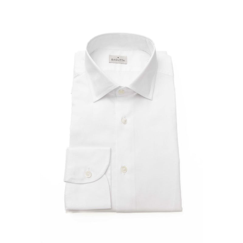 White Cotton Men Shirt