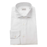 Elegante camisa de cuello francés de algodón blanco