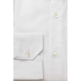 Elegante camicia da colletto francese in cotone bianco