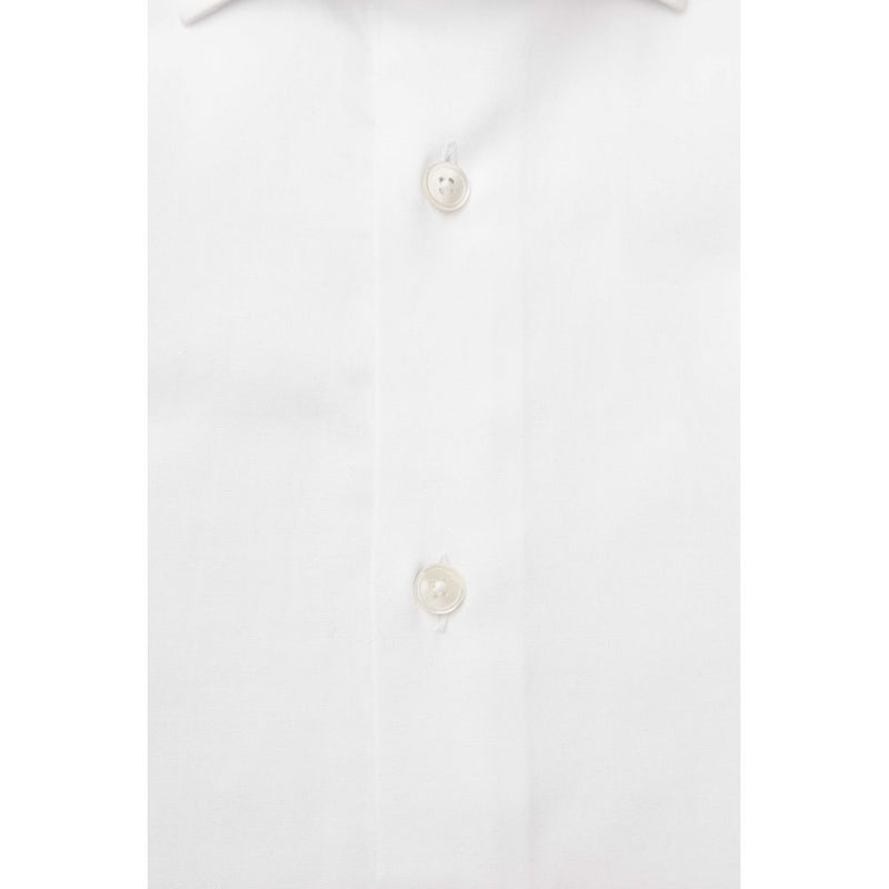 White Cotton Men Shirt