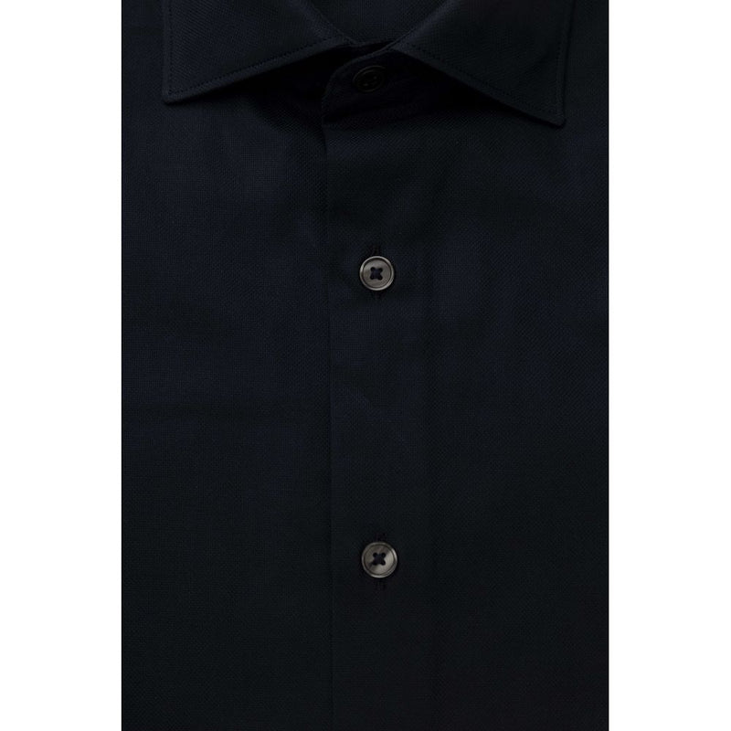 Chemise de col français en coton bleu élégant