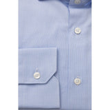 Elegante camicia da colletto francese a blu chiaro