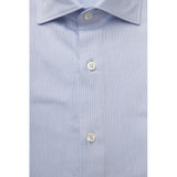 Chemise en coton bleu clair exquis